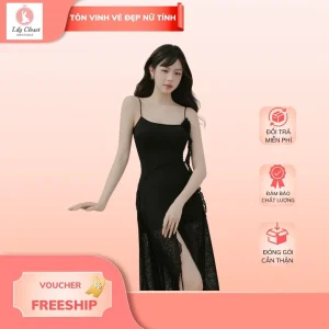 Đầm lụa đen