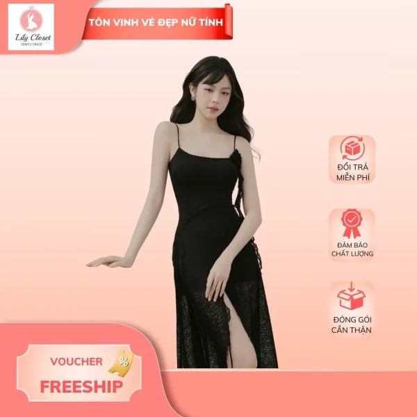 Đầm lụa đen