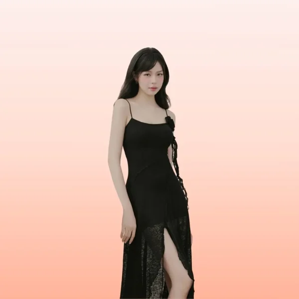 Đầm lụa đen