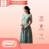 Đầm nhún xanh mint